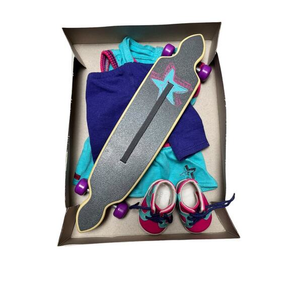 American Girl Skateboard Outfit Longboard Retired 2014 - Picture 2 of 2